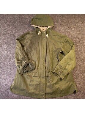 Sam Edelman Hooded Parka Jacket Olive Army Green Anorak Womens XL Coat